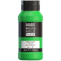 Basics Acrylic Fluid Color - Fluorescent Green