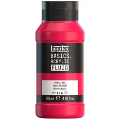 Basics Acrylic Fluid Color - Primary Red