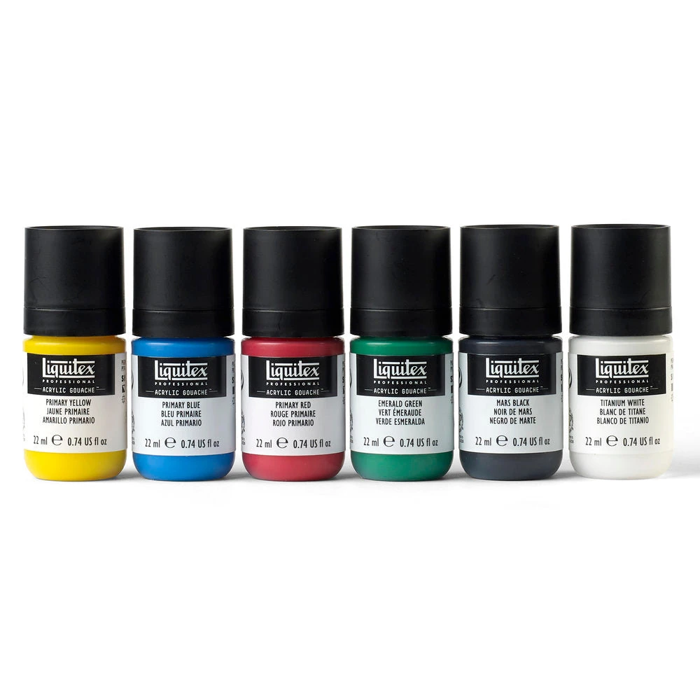 Acrylic Gouache Set - 6x22ml - Primaries - Image 3