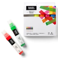 Acrylic Marker Set - 6x15mm - Fluorescents
