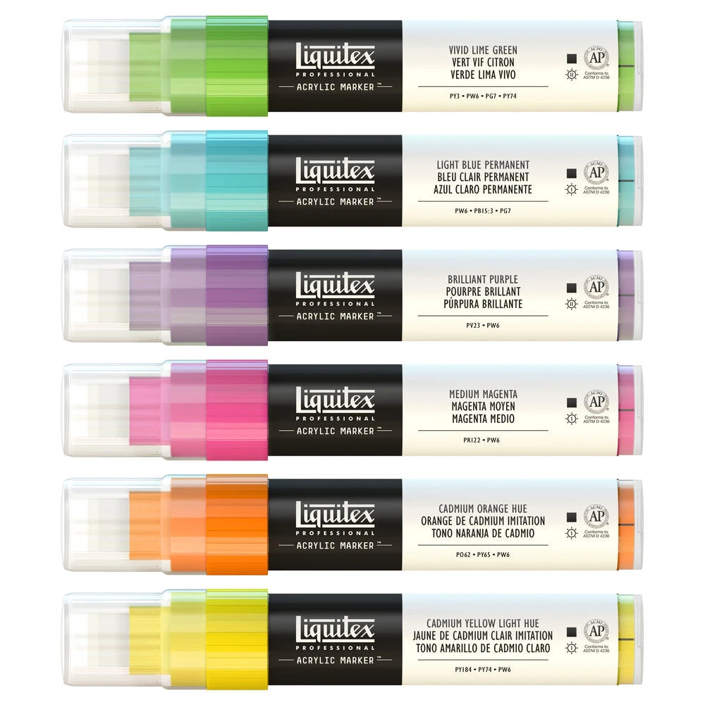 Acrylic Marker Set - 6x15mm - Vibrants - Image 2
