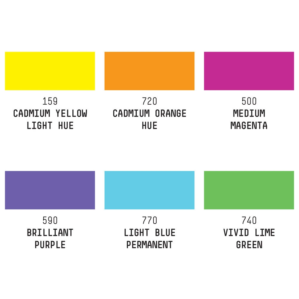 Acrylic Marker Set - 6x15mm - Vibrants - Image 3