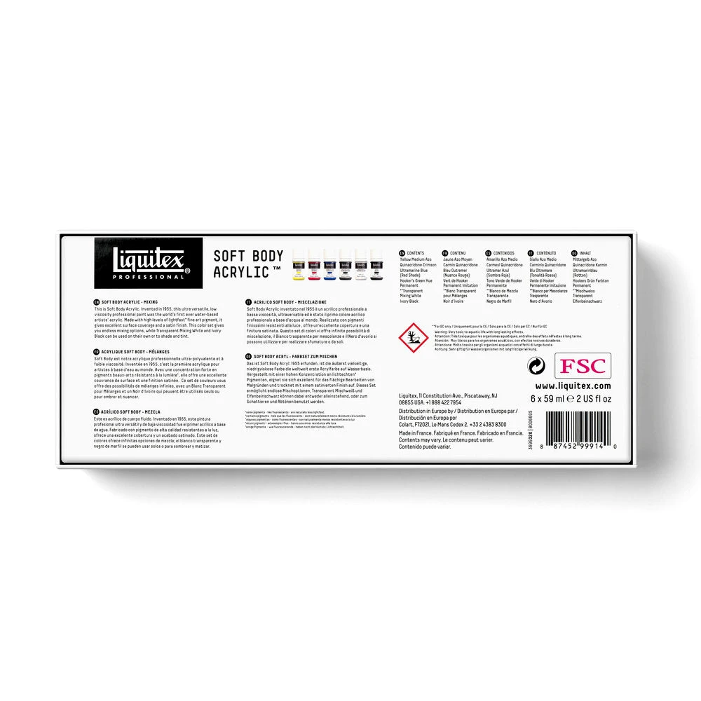 Soft Body Acrylic Set - 6x59ml - Mixing - Image 6