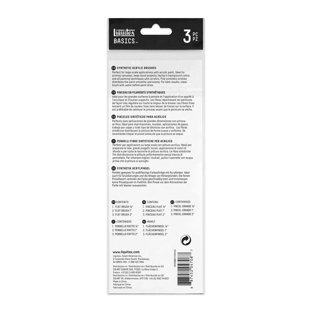 Basics Brush Synthetic Hair Set - 3 Pack - Image 4