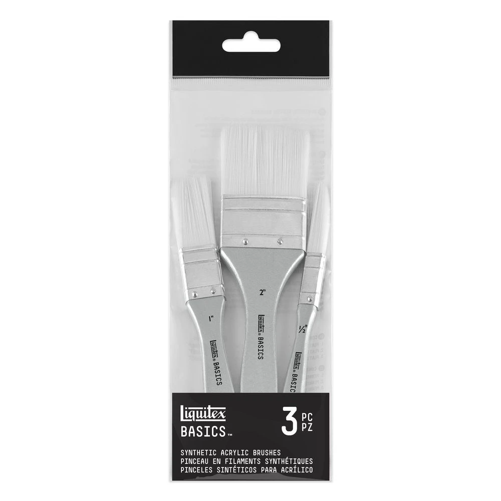 Basics Brush Synthetic Hair Set - 3 Pack
